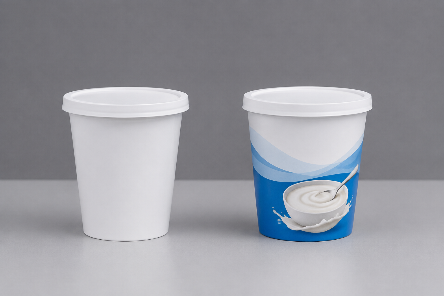yogurt 400 ml cups · round dairy & cultured cups tapered round cups for yogurt, cultured dairy, desserts, and single-ser