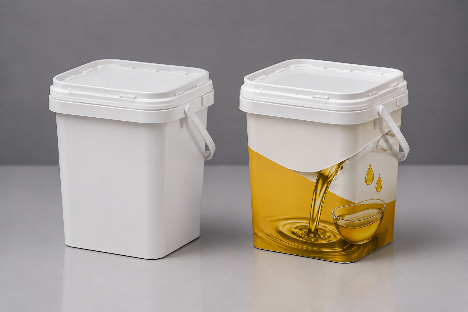 pure oil 5 l pails · round oils, ghee & liquid pails heavy-wall round pails with handles and tamper-evident lids for edi